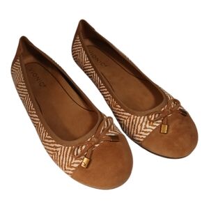 Vionic Womens Minna Tan Calf Hair Ballet Flats Size 8